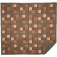 thumbnail image 4 of VHC Brands Crosswoods Patchwork Cotton Primitive Bedding Pre-Washed Twin Quilt, Dark Olive Green, 4 of 7