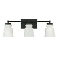 thumbnail image 2 of Trade Winds Faye 3-Light Bathroom Vanity Light in Matte Black, 2 of 6