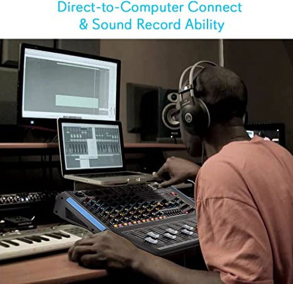 Pyle 8-Channel Bluetooth Studio Audio Mixer - DJ Sound Controller Interface