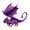 Purple, variant on Regal Art & Gift Dragon Decor 12" - Blue Metal 12.5" Mythical Figurine