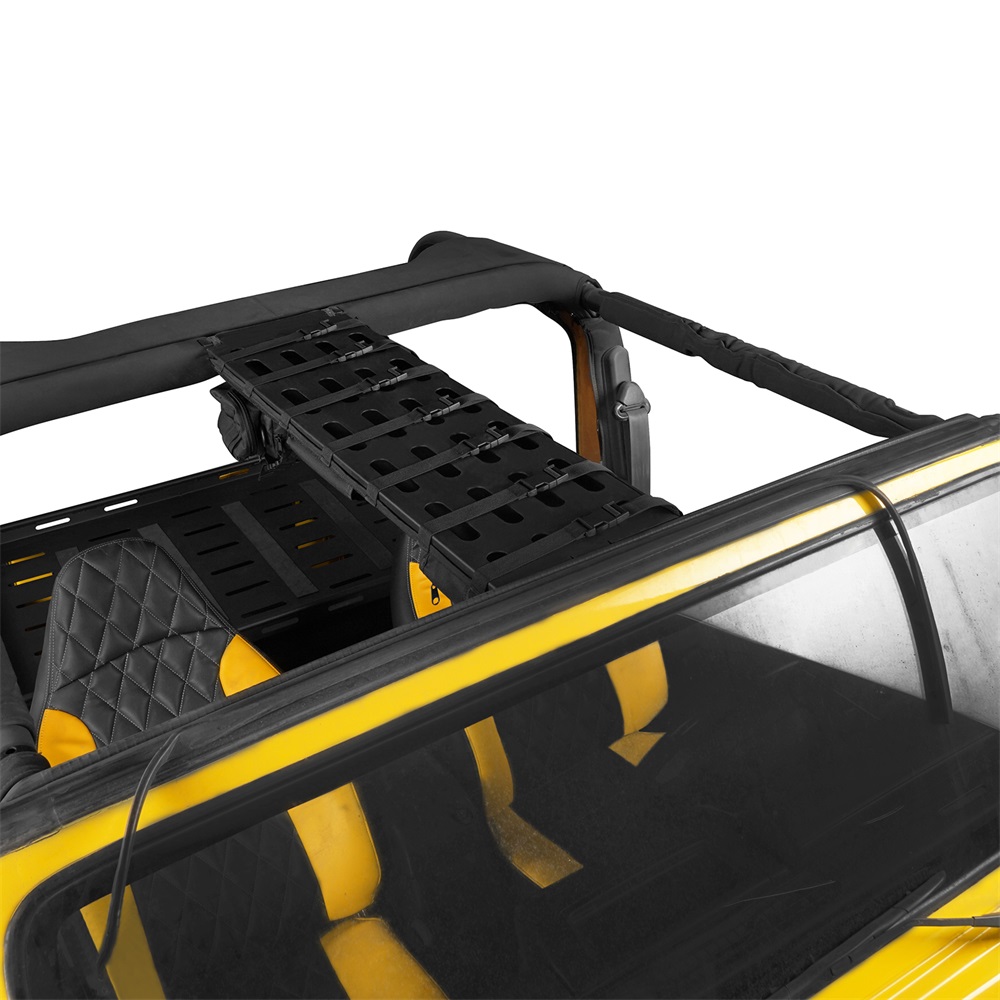 Hooke Road Front Overhead Storage MOLLE Panel w/ 5x Pouches Fit 1997-2006 Jeep Wrangler TJ