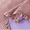 thumbnail image 6 of JML Velvet Quilt Set King Size 3 Pieces, Soft Velvet Diamond Pattern Bedspread Coverlet Quilted Bedding Set, with 2 Pillow Shams,Pink, 6 of 7