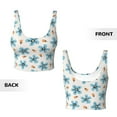 thumbnail image 6 of Uemuo Flower Leaves Pattern Women's Sports Bra - High Impact Support, Breathable, and Comfortable Athletic Bra for Running, Yoga, and Workouts, 6 of 9
