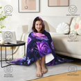 thumbnail image 4 of Rose Butterfly Wearable Blanket Hoodies for Women Men Adults Butterfl Lovers Plush Lightweight Floral Butterflies Hooded Blankets for Couch Office Decor Mother's Day Gifts Birthday Gifts 60×80 Inch, 4 of 5
