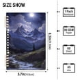 thumbnail image 2 of FORMRS 1-Subject Spiral Notebook 8" x 5" College Ruled 60 Refillable Sheet, 2 Pack, Moonlight Mountain, 2 of 7