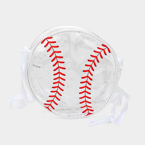 Baseball Transparent Round Crossbody Bag