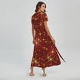 thumbnail image 2 of Christmas Sparkle Printed Short Sleeve Maxi Dress, Jesus Christian Fashion Summer Maxi Dress For Women, 2 of 4