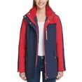 thumbnail image 2 of Tommy Hilfiger Womens Winter Cold Weather Basic Coat - Crimson/Navy Small, 2 of 7