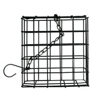 Newhouse Pet Single Cake Suet Basket Bird Feeder NHP-SUET-BLK, Small Hanging Bird Feeder for Outdoors, Suet Cake Holder for Jays, Woodpeckers, Chickadees, Wrens, and Other Birds