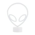 thumbnail image 1 of Miangastore Panneau Néon LED Éclairage Décoratif Forme Alien Blanc 1Pcs pour Décoration de Chambre, 1 of 8