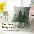 thumbnail image 5 of Grey Snowflake Trees Throw Pillow Covers Pack of 2, 18x18 Inch Xmas Tree Snow Winter Decorative Throw Pillowcases Farmhouse Holiday Pillow Cases Decoration for Sofa Couch, 5 of 6