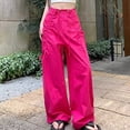thumbnail image 4 of WILLBEST Pantalones Cargo Casuales para Mujer, de Cintura Alta, Holgados, de Trabajo, con Bolsillos, para Uso Diario. Extra Grande, 4 of 5