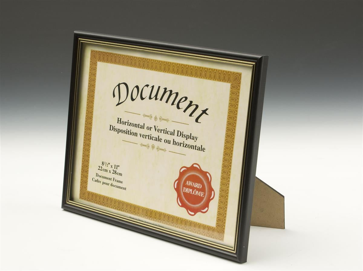 Set of 4, Document Frames for 8.5x11 Prints, WallMounted or Tabletop
