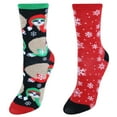 thumbnail image 1 of CTM®  2 Pack Butter and Flat Knit Holiday Sock Combo Set (Women's), 1 of 3