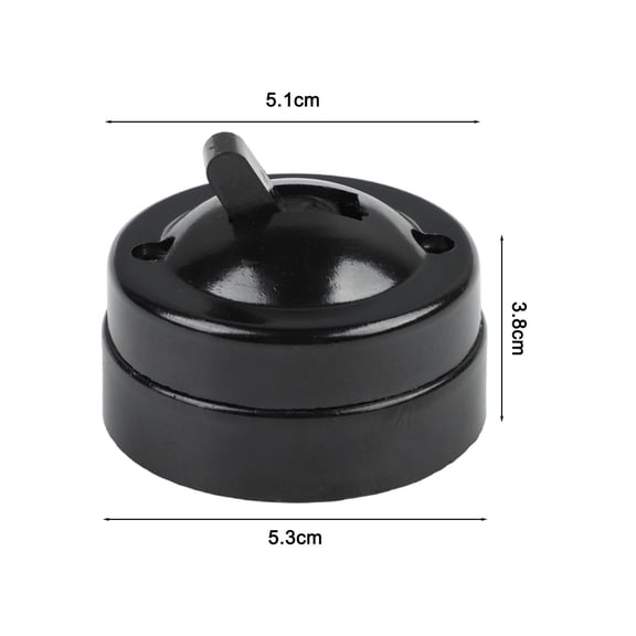 Single Control Round Retro Light Switch Wall Mount For Home Decor And Hotel Electrical Applications 220 250V Voltage 1A Current