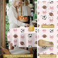 thumbnail image 5 of Football and Rugby Pink Pattern Round Tablecloth 70"x70", Wrinkle Resistant Wipeable Table Cover for Kitchen Dining Room Picnic Patio and Party, 5 of 6
