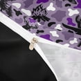 thumbnail image 4 of Catabedysis Camo Camping Bedding For Girls,Wildlife Camper Pattern Duvet Cover Full,Purple Black,Black Reversible,3-Piece,1 Duvet Cover and 2 Pillowcases, 4 of 6