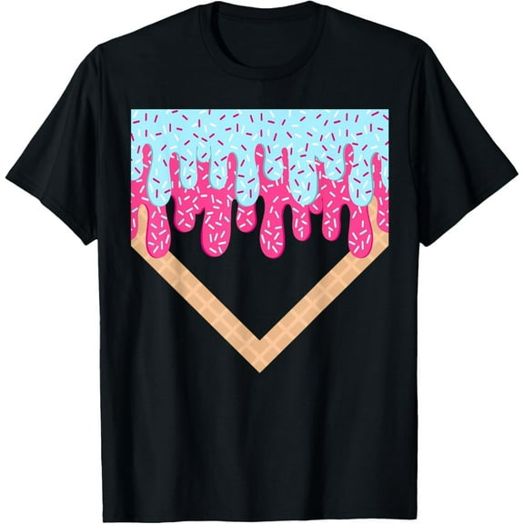 Baseball Drip Boys Home Plate Ice Cream Sport Players & Fans T-Shirt