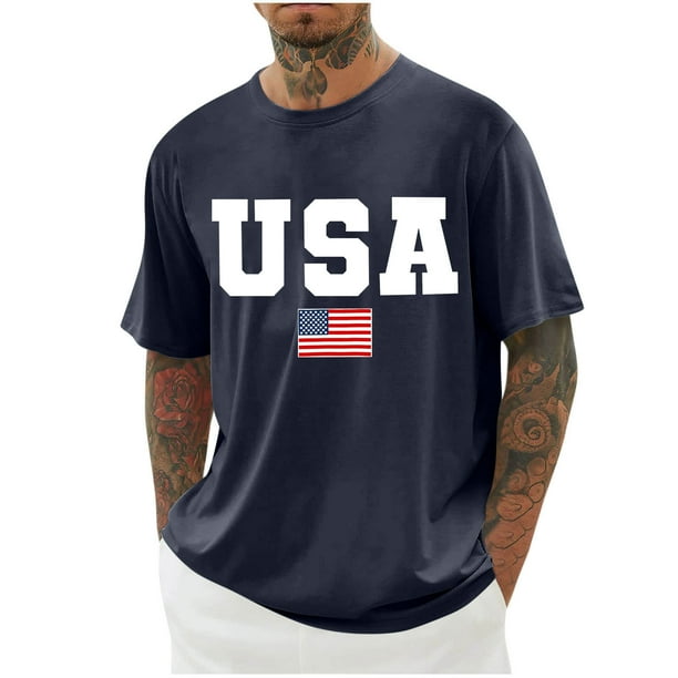 Camisas de Manga Larga para Hombres Imprimir Cuello Redondo Manga Corta Blusa Algodón Lino Poliéster, Camisa de Moda Casual para Hombres