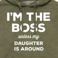 thumbnail image 3 of Instant Message - I'm The Boss Unless Daughter Is Around - Men's Pullover Hooded Fleece Sweatshirt, 3 of 7