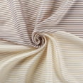 thumbnail image 2 of Stall Shower Curtain Tan for Bathroom, Gold Brown White Neutral Stripes Cloth Fabric Set with 6 Hooks, 36" W×72" H Inch, 2 of 6