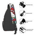 thumbnail image 4 of Hello Kitty Sling Bag for Women, Crossbody Sling Backpack Daybackpack, Cute Shoulder Bag Chest Bag for Travel Hiking Cycling, 15.3*7.2*3.5 Inch, 4 of 7