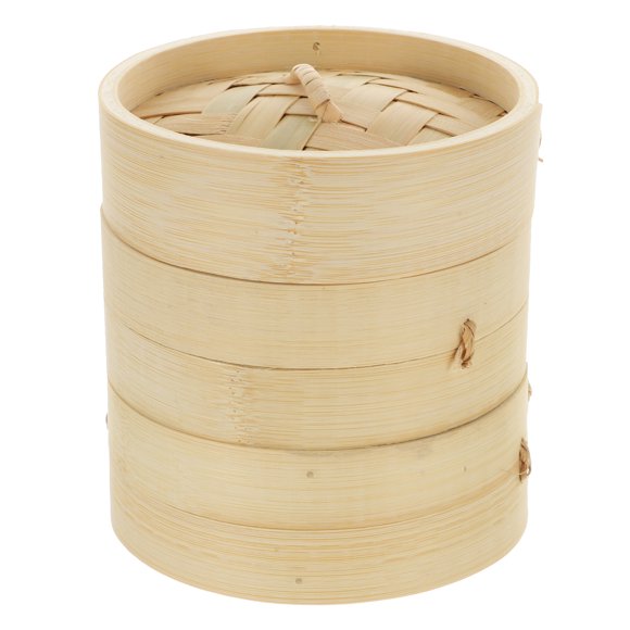 ColoMX 1 Set de vapor de bambú Cesta de utensilios de cocina Dim Sum Barming Food Steamer con tapa