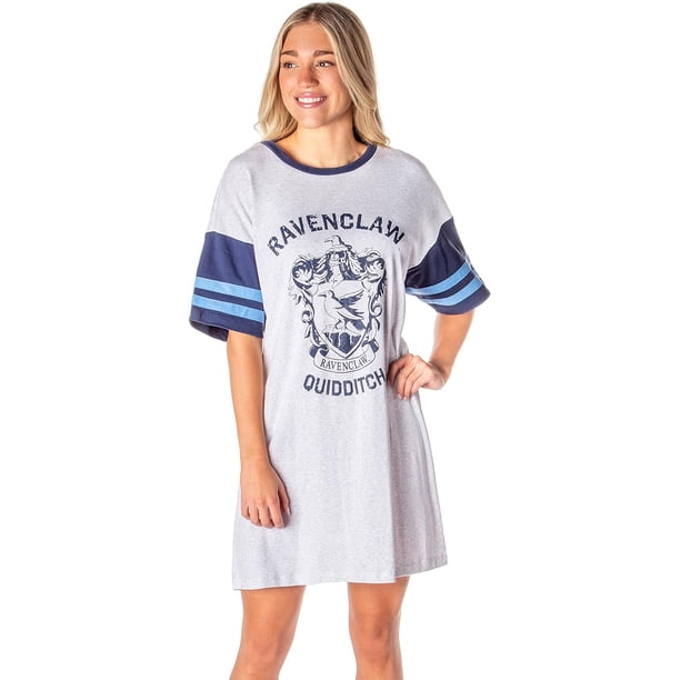 Harry Potter Women's Hogwarts All Houses Quidditch Nightgown Pajama Shirt Dress