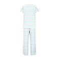thumbnail image 3 of BSDJILFG Women's Pajamas Two Piece Set,Striped Lounge Sets for Women Plus Size Comfy Soft Leisure Split Sleepwear, 3 of 4