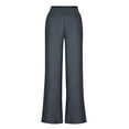 thumbnail image 5 of Miluxas Wide Leg Pants for Women High Waisted Jeans Palazzo Pants Lightweight Summer Beach Flowy Trousers Black 4(S), 5 of 6