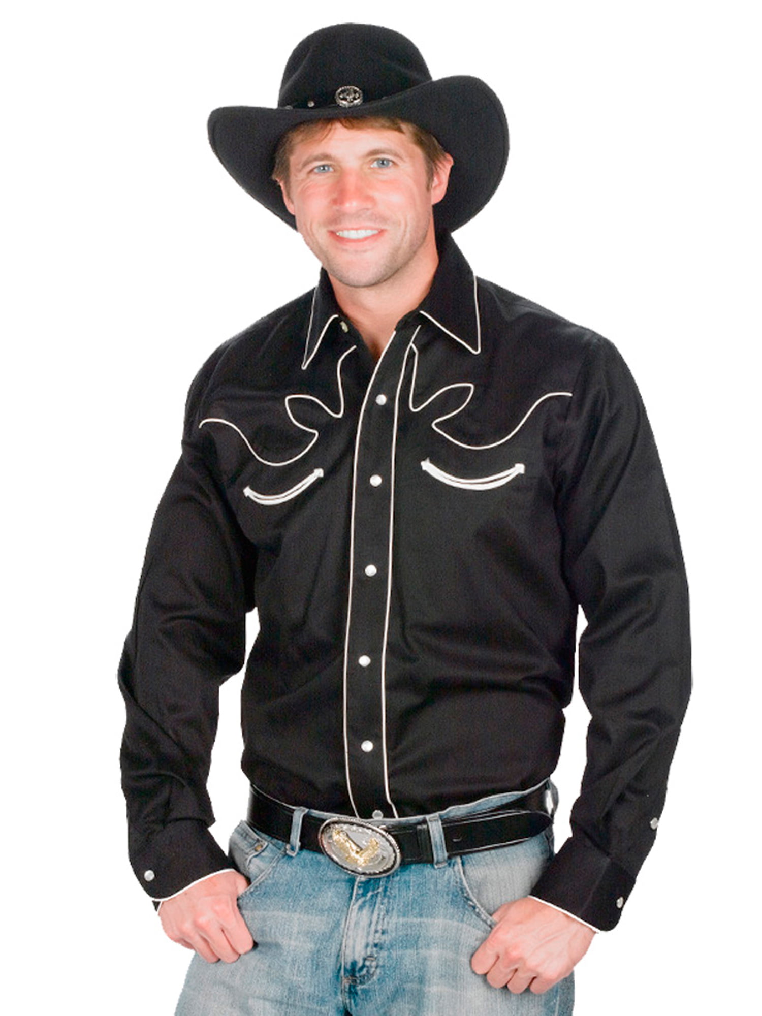 Sunrise Outlet Childrens Solid Button Down Cotton Western Cowboy Shirt