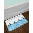 thumbnail image 2 of Sailing Bath Mat, Continuous Sailboats on Waves Open Sea Doodle, Plush Bathroom Decor Mat with Non Slip Backing, 29.5" X 17.5", Multicolor, by Ambesonne, 2 of 2