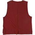 thumbnail image 2 of ASICS - Camiseta sin mangas con pliegue frontal para mujer, rojo, extragrande, 2 of 2