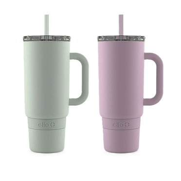 Ello Port 40-oz. Stainless Steel Tumbler with Handle, Sage and Mauve, 2 pk.