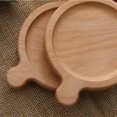 thumbnail image 3 of 1Pc Wooden Coaster Beech Tea Coaster Potholder Coffee Cup Mat Square Round Solid Wood Coaster 2021 -by Luxsea, 3 of 5