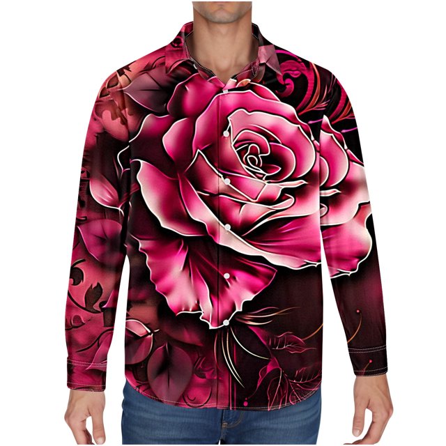 Chemise à Manches Courtes pour Hommes, Chemise à Manches Courtes Imprimée à Manches Longues, Chemise à Boutons pour Hommes, Chemise à Manches Courtes pour Hommes
