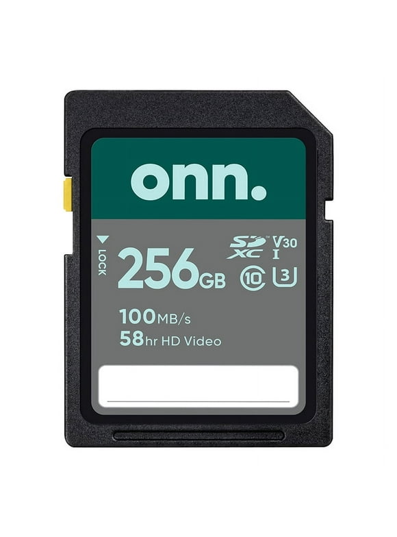 onn. 256 GB SDXC U3 Memory Card