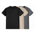 thumbnail image 1 of Pack 3 Playeras Deportivas Mujer Cuello Redondo,Black Khaki Grey,S, 1 of 7