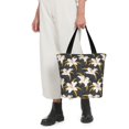 thumbnail image 4 of KLL Tote Bag for Women Lilies Flowers Print Shopping Grocery Reusable Bags for Office School Shopping Travel, 4 of 6