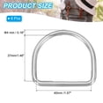 thumbnail image 2 of Uxcell Metal D-Rings Stainless Steel D Ring Welded Solid Dee Rings DIY Accessories for Belts Sewing Dog Collars Webbing Straps 4x40mm, 2 of 6