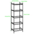 thumbnail image 2 of Bathroom Shelves Freestanding Bathroom Towel Storage 5 Tier Wire Shelving Unit with Guard Bathroom Shelf Organizer Standing for Pantry Kitchen Laundry Room Organization, Black, 2 of 7