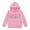 Pink, variant on Tiijoy Girl's Back To School Hoodie Rainbow Letter Print Hooded Sweatshirt, Sizes 2-3T