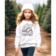 thumbnail image 3 of Have a Holly Jolly Christmas Sweatshirt for Family Winter Holiday Xmas Lights Pullover White Sweatshirt Youth Small, 3 of 5