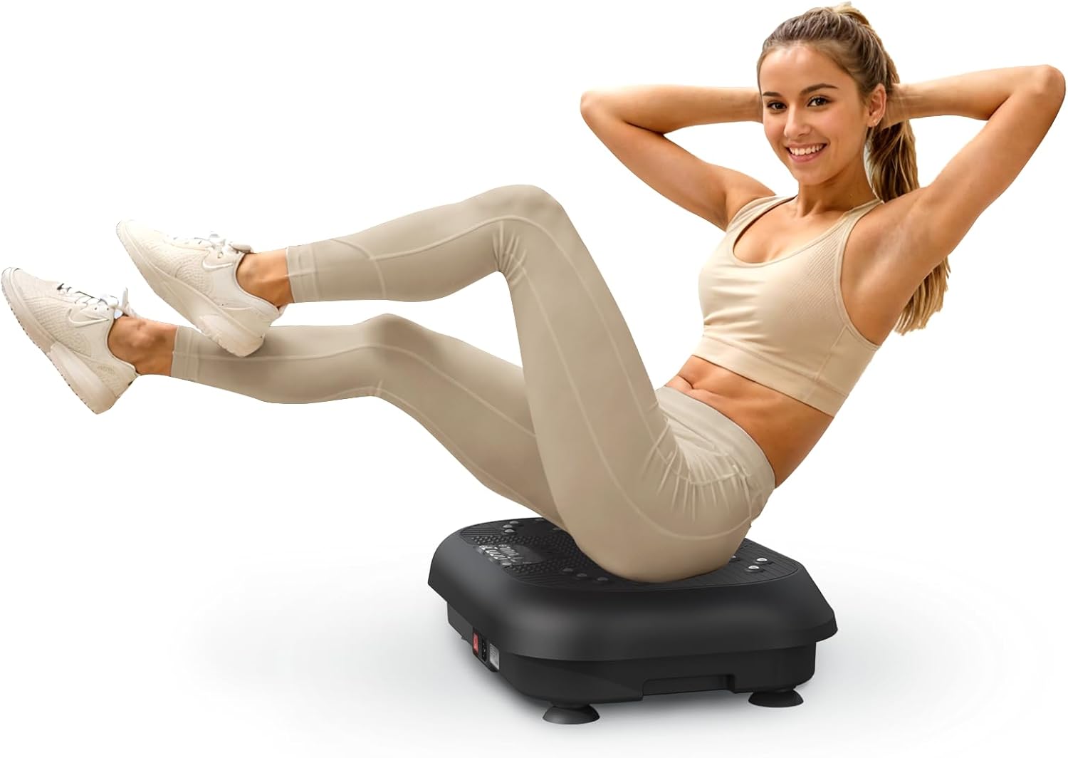 Vibration Plate Exercise Machine for Whole Body Workout, Lymphatic Drainage & Muscle Stimulation Platform with 20 Speed Levels