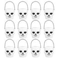 thumbnail image 2 of Deago 12 Pcs Halloween Candy Holder Skull Mini Buckets Novelty Plastic Black Cauldron Halloween Witches Cauldron Kettle Party Favors for Halloween Party Decor, 2 of 9