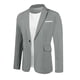 thumbnail image 1 of BLAZER CHIC PARA HOMBRE Con solapa de muesca, un botón, color sólido, chaquetas de traje 2XL gris claro, 1 of 1
