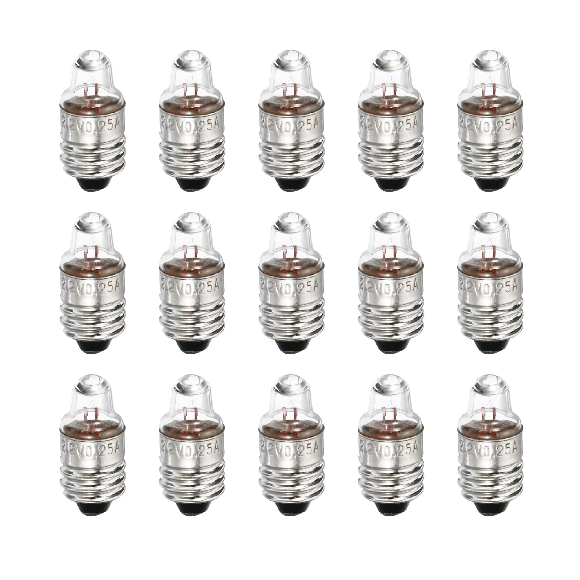 10x E5 Base De Tornillo Miniatura Bombilla De Instrucción 0