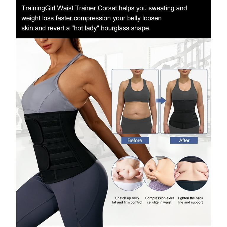 CtriLady Waist Trainer Cincher Corset Weight Loss Sports Girdle Tummy Control Workout Sweat Band Slimmer Belly Belt