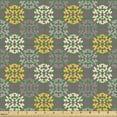 thumbnail image 2 of Ambesonne Vintage Aztec Fabric by the Yard Upholstery, Neutral Toned Floral, 1 Yard, Umber Multicolor, 2 of 5