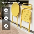 thumbnail image 3 of KAMEROUT 3-Piece Outdoor Bistro Sets with Table and 2 Chairs, Yellow, 3 of 7